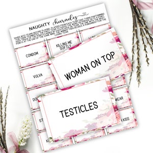 Naughty Charades Bachelorette Party, Adult Dirty Birthday Party, Adult Naughty Party Charades, Instant Download, Digital Printable