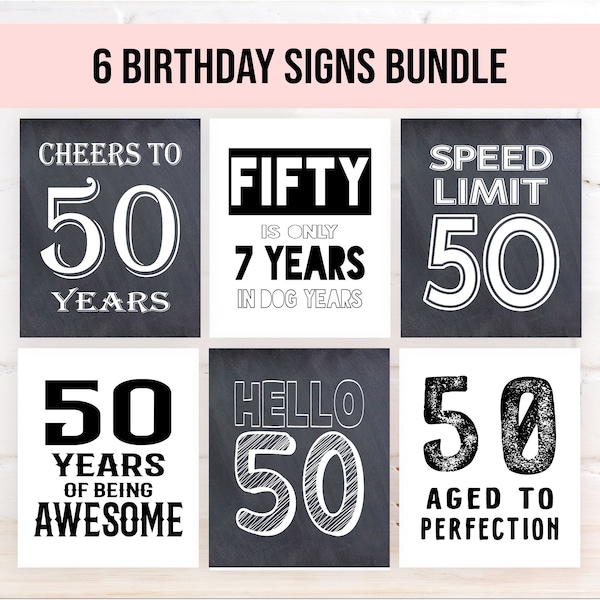 50th Birthday Table Decorations - Etsy
