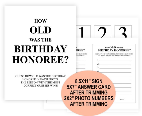 82nd Birthday Party Games Born in 1941 Birthday Game Bundle - Etsy
