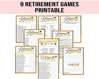 Retirement Party Games Printable, Retirement Games Bundle Pack, Retirement Party, Retirement Party Fun Ideas, Retiree Party, Fun Retirement