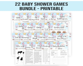 Jeux de baby shower en montgolfière, lot imprimable (téléchargement numérique)