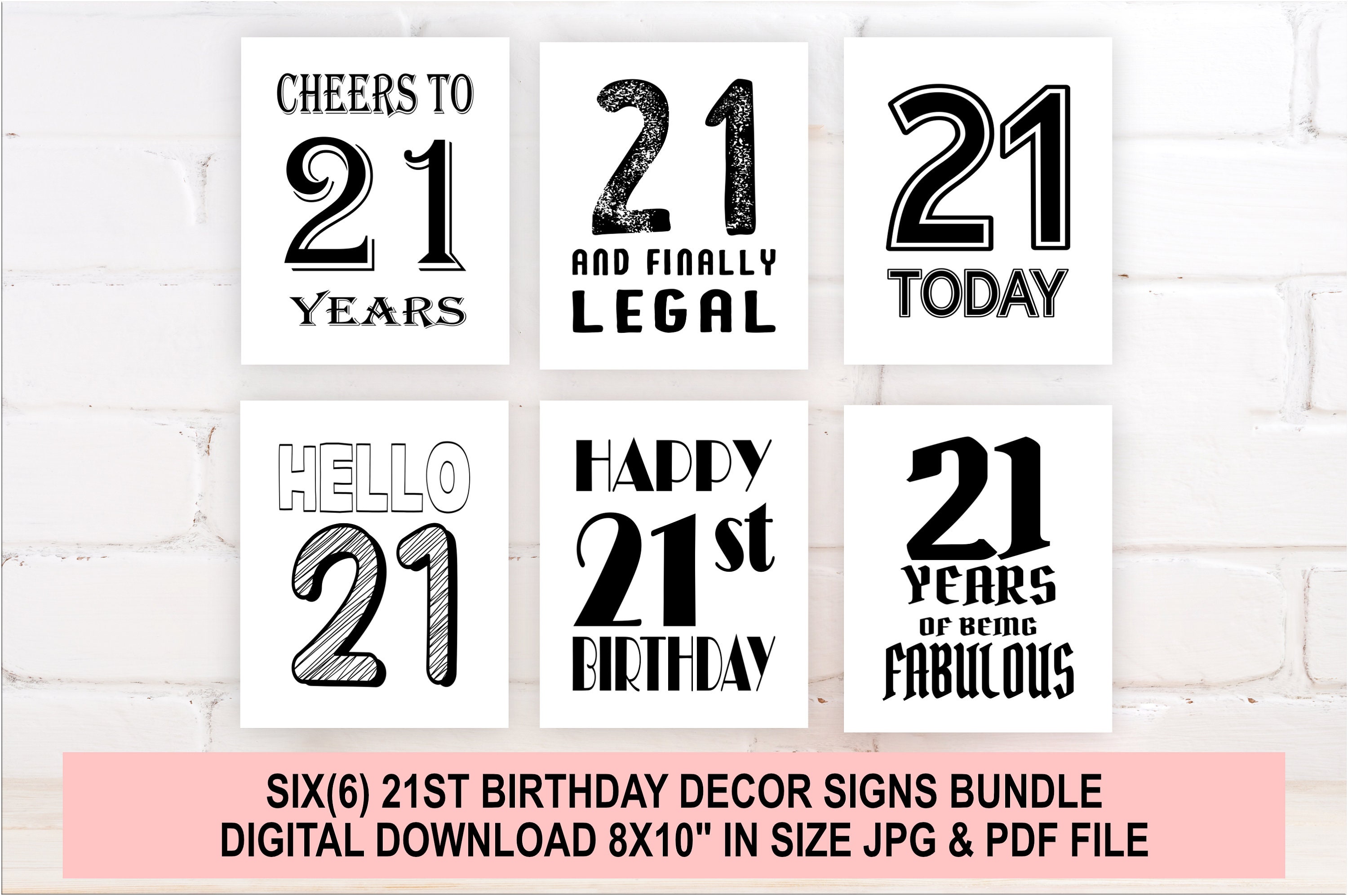 21St Birthday Sign Template 21St Birthday Sign Template