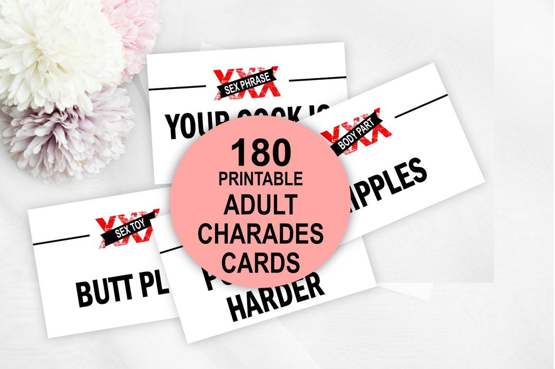 Adult Naughty Charades Game Cards Printable Dirty Charades | Etsy UK