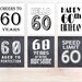 60th Birthday Party Signs Bundle: Printable Decor (digital Download) - Etsy