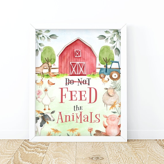 Dont Feed the Animals Birthday Sign PRINTABLE Party Animals - Etsy