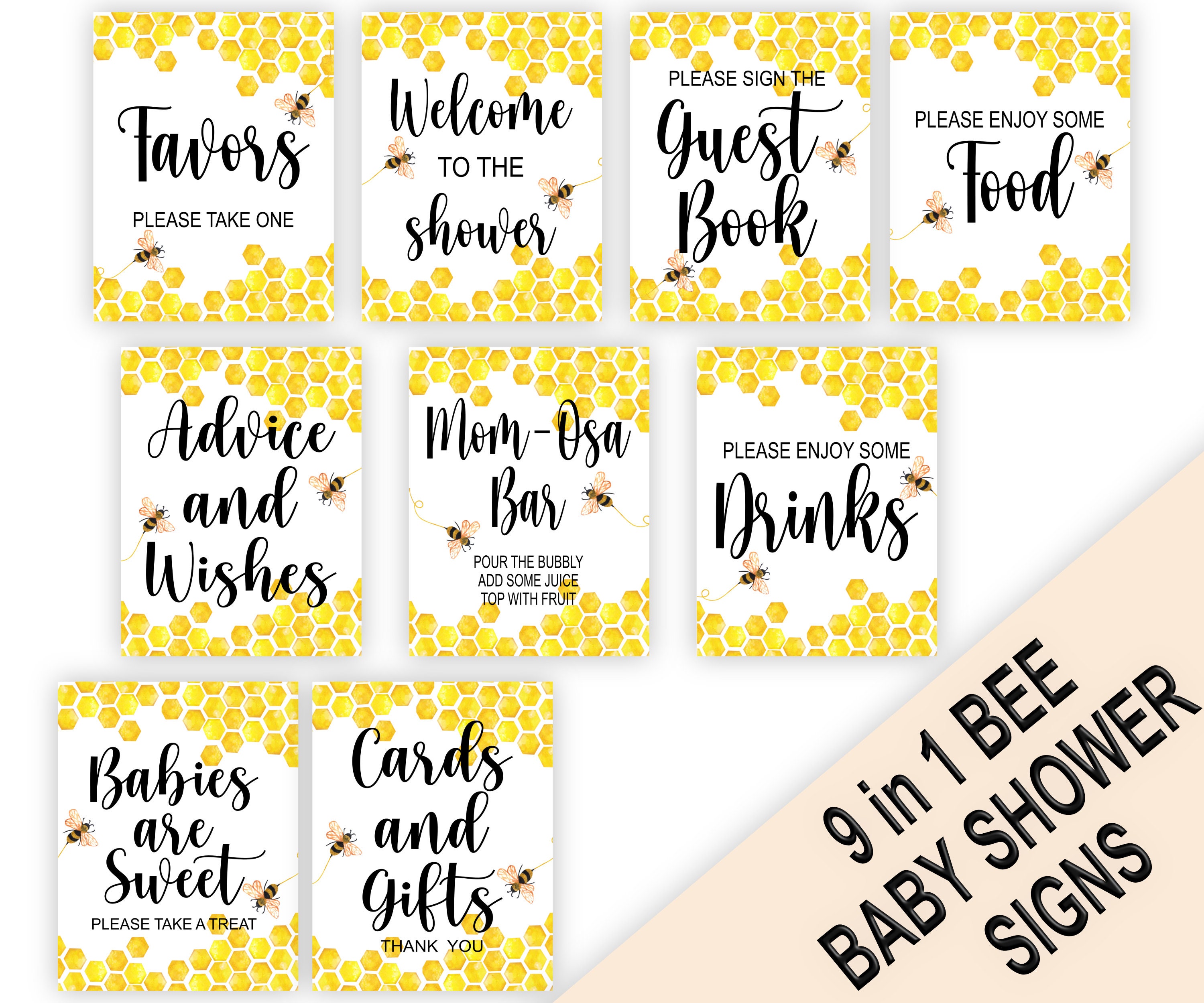 Honey Bee Party Decorations, Bee Baby Centerpieces Honeycomb Decorations  With Bee Sunflower Stickers Baby Shower Birthday Table Decoration 