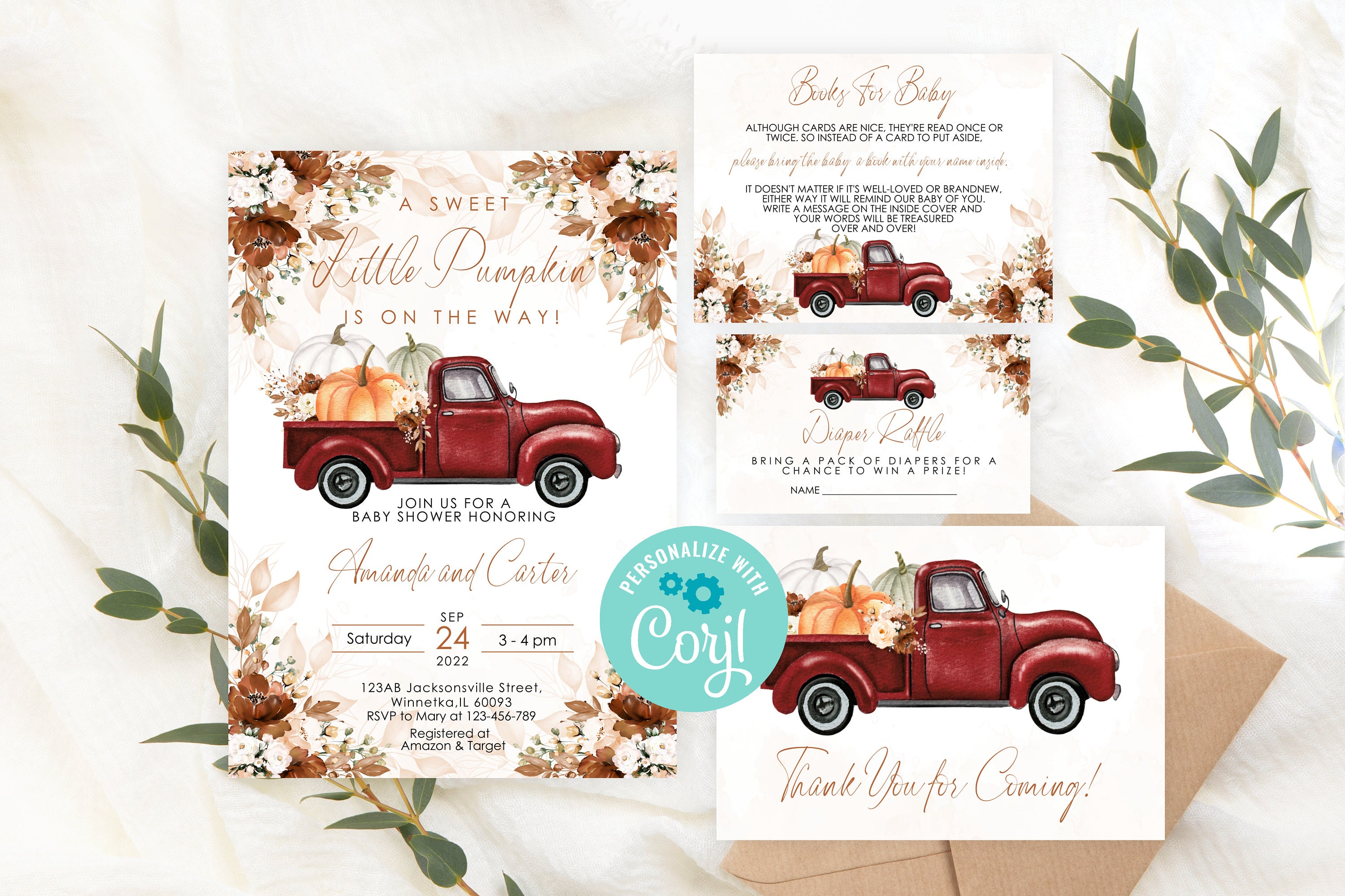 Little Red Truck - Etsy