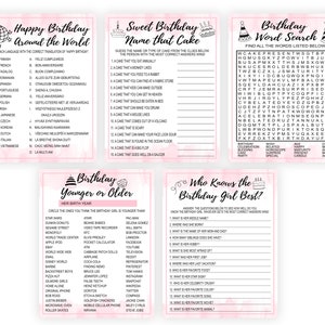 Birthday Party Games Women Birthday Party Games Teens - Etsy