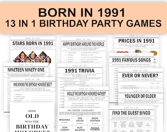 30th Birthday Trivia Etsy