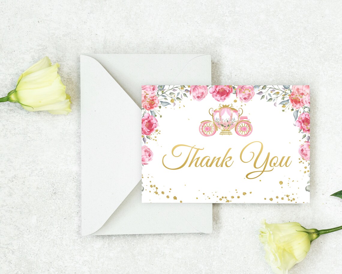 Editable Princess Baby Shower Invitation Set PRINTABLE - Etsy