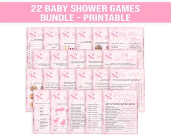 Pink Travel Baby Shower Games Bundle Set, Travel theme, adventure theme, airplane, printable baby shower games, party games, pink, world map