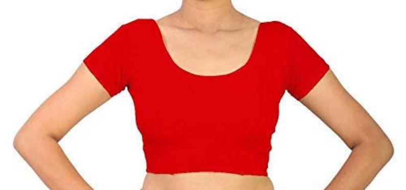 Stretchable Lycra Designer Ready made Choli Stitched Saree Blouse Top Tunic Blouse For Bridal Bridesmaid Wedding Wear Blouse