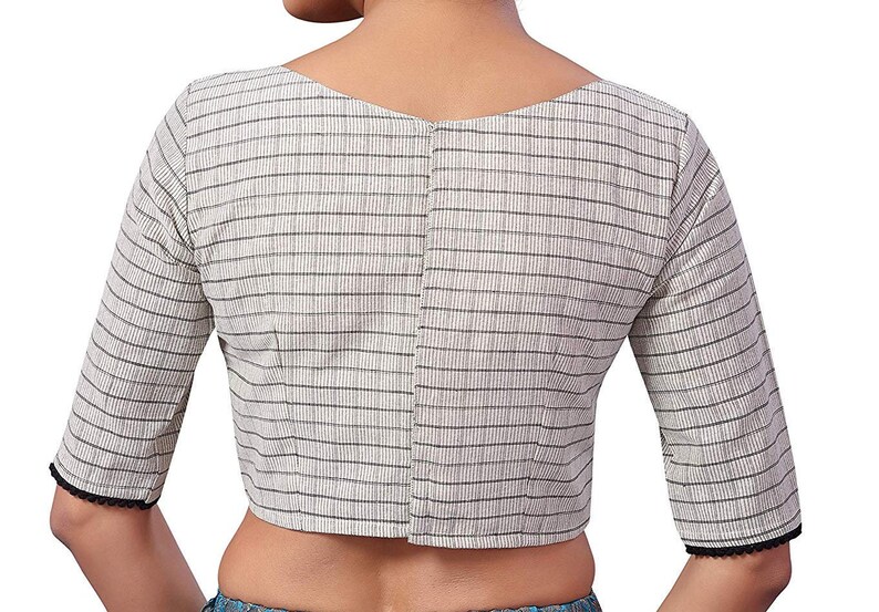 Check Pure Cotton Ready made Choli Stitched Saree Blouse Top Tunic Blouse For Bridal Bridesmaid Wedding Wear Blouse