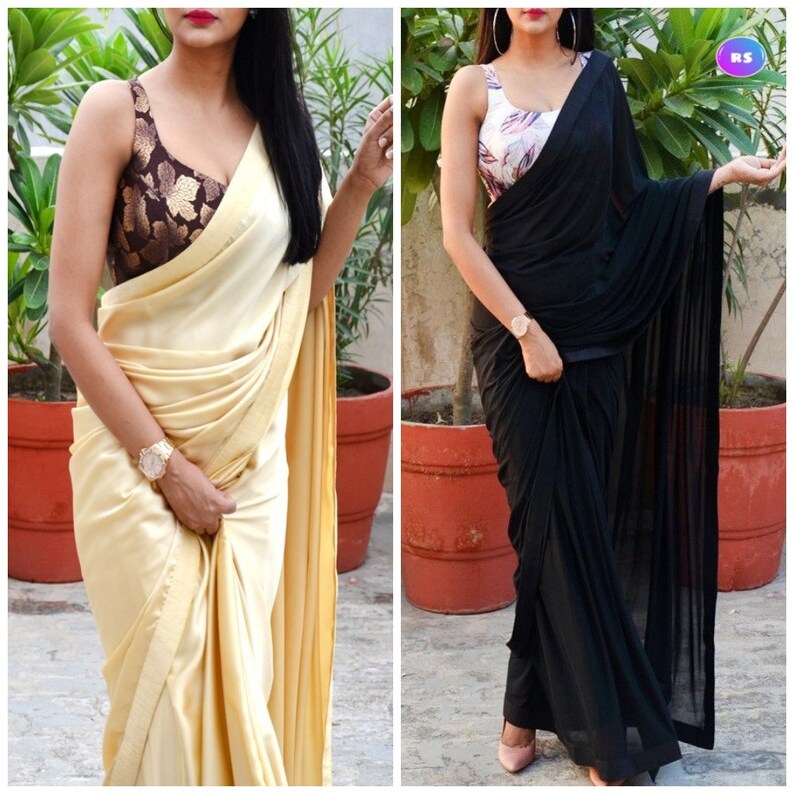 Designer Satin Silk Saree Floral Unstitched Running Blouse For Bridal Bridesmaid Wear Sari Blouse