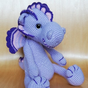 Roary The Dragon Crochet Pattern digital file.