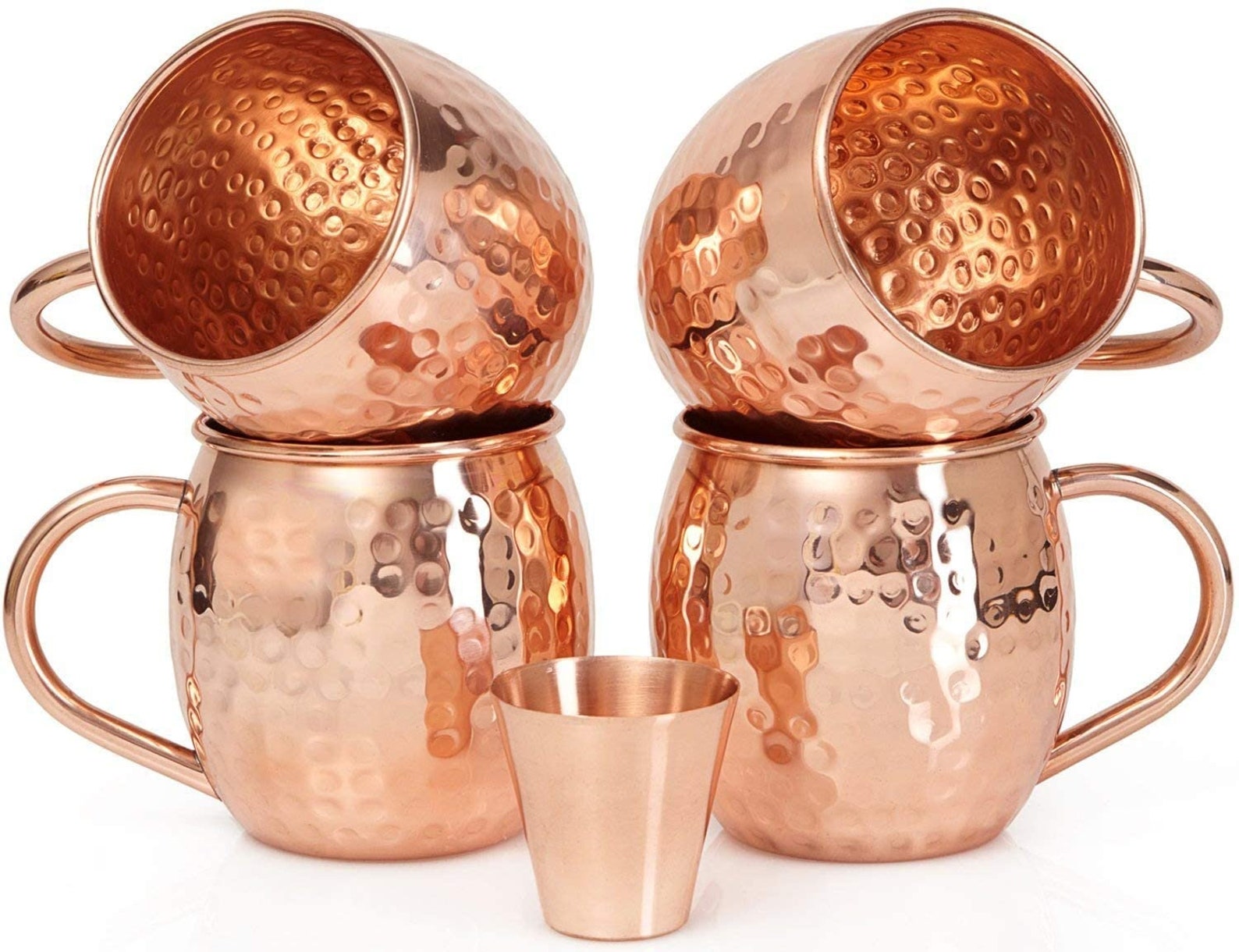 Moscow Mule Copper Mugs 16 Ounce Set of 4 Mugs With 4 Straws Etsy India
