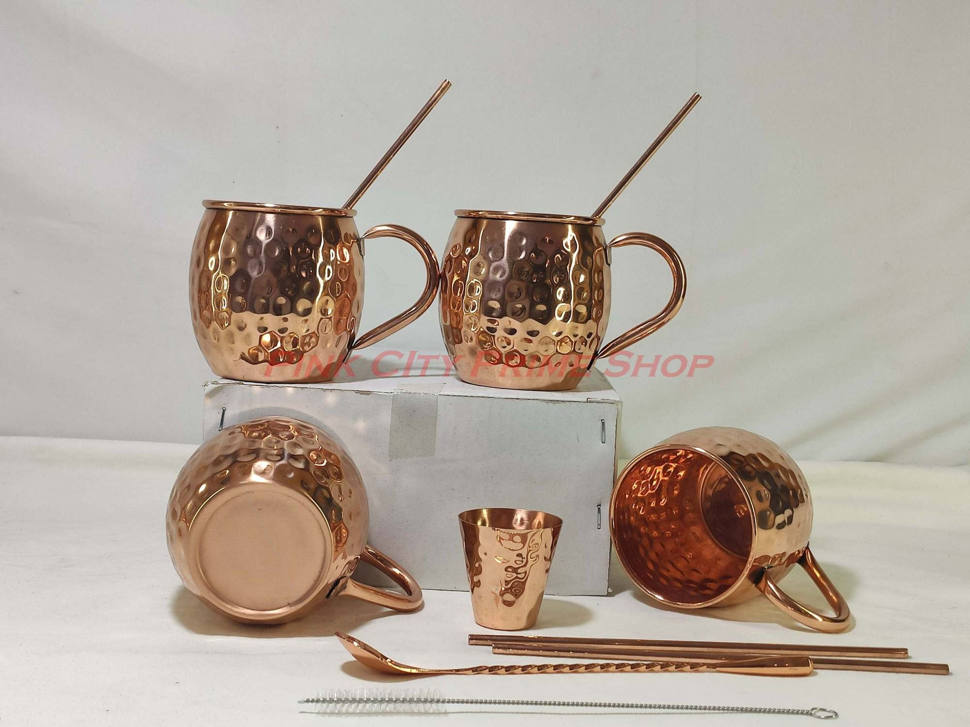 Gift Moscow Mule Copper Mugs Set of 4 HANDCRAFTED Pure Etsy