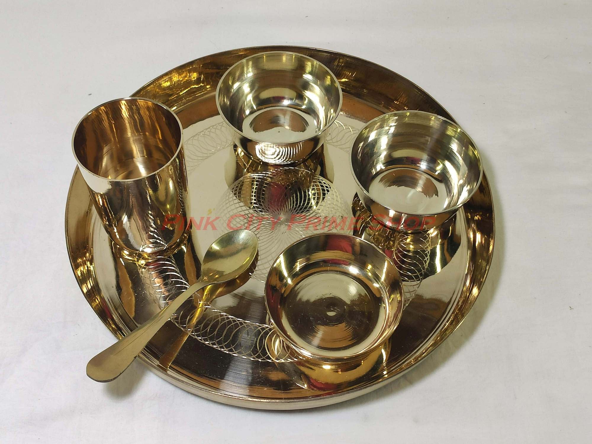 Indian Royal Bronze Dinner Set Thali Set Pack of 6 Pcs Dinner Etsy UK