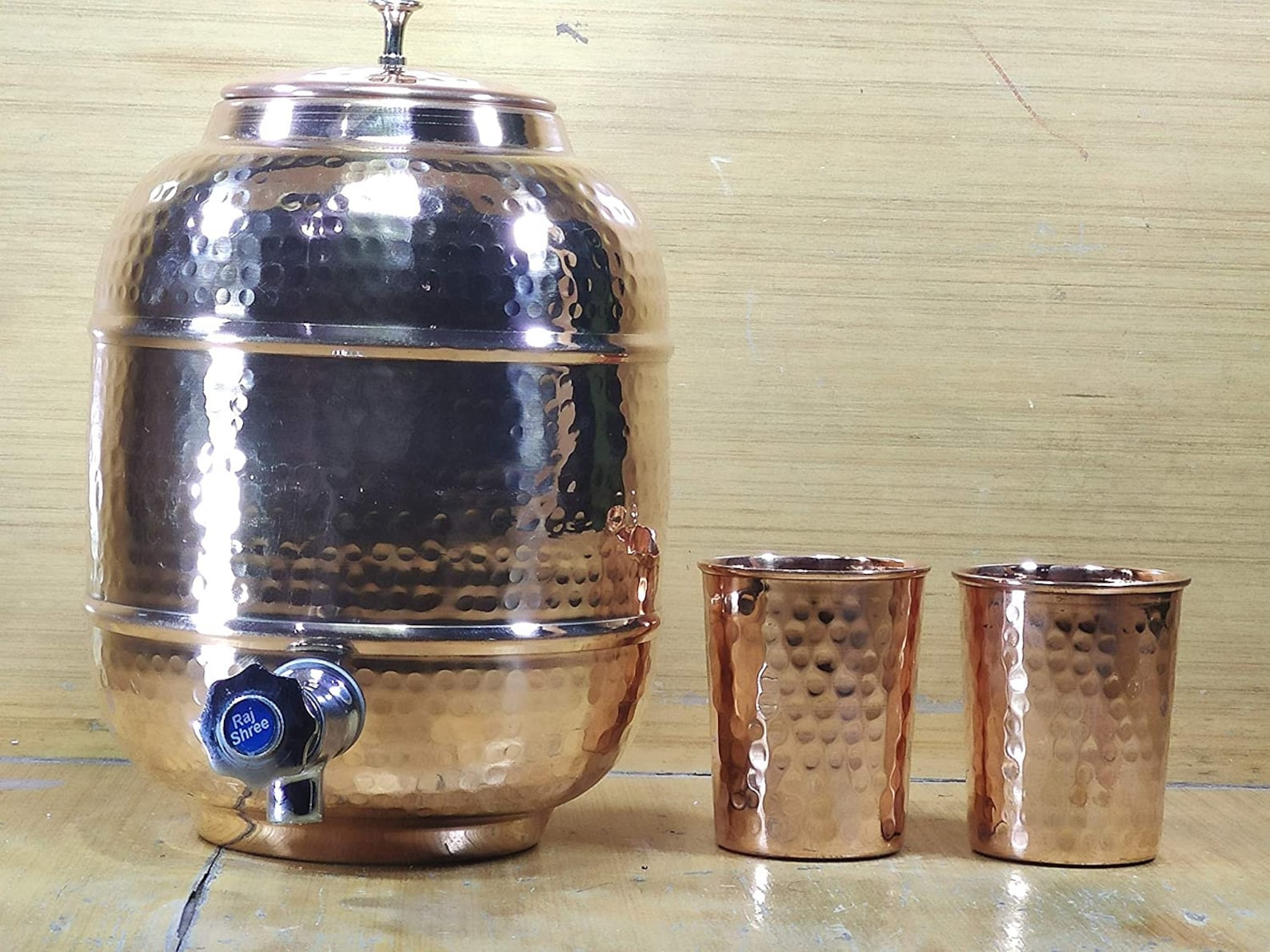 Hammered Pure Copper Water Dispenser Pot 4.5 Liter Water Pot Etsy