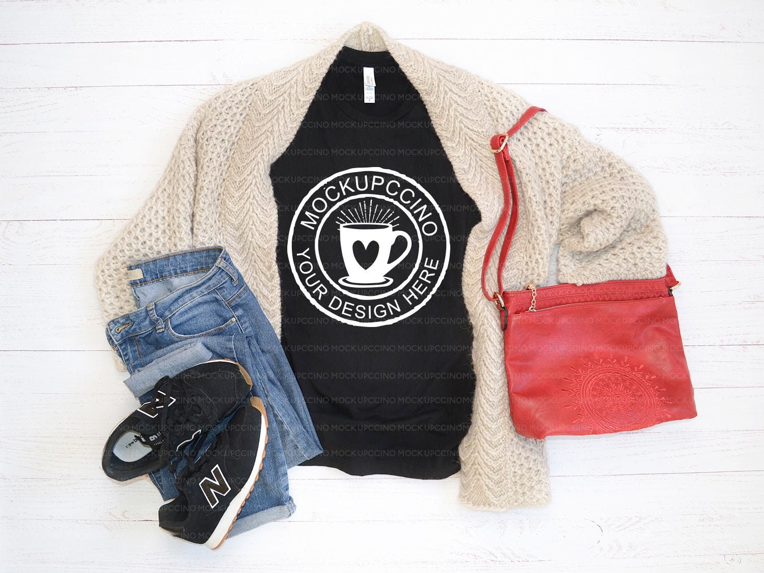 Black Bella Canvas Mockup Bella Canvas T Shirt Mockup Flat Etsy