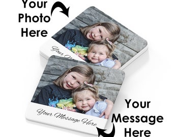 Personalised Beer Mats, Drink Coasters Single Sided - Upload your own image and add your text, Gift Ideas (Design 7487)