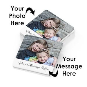 Personalised Beer Mats, Drink Coasters Single Sided - Upload your own image and add your text, Gift Ideas (Design 7487)