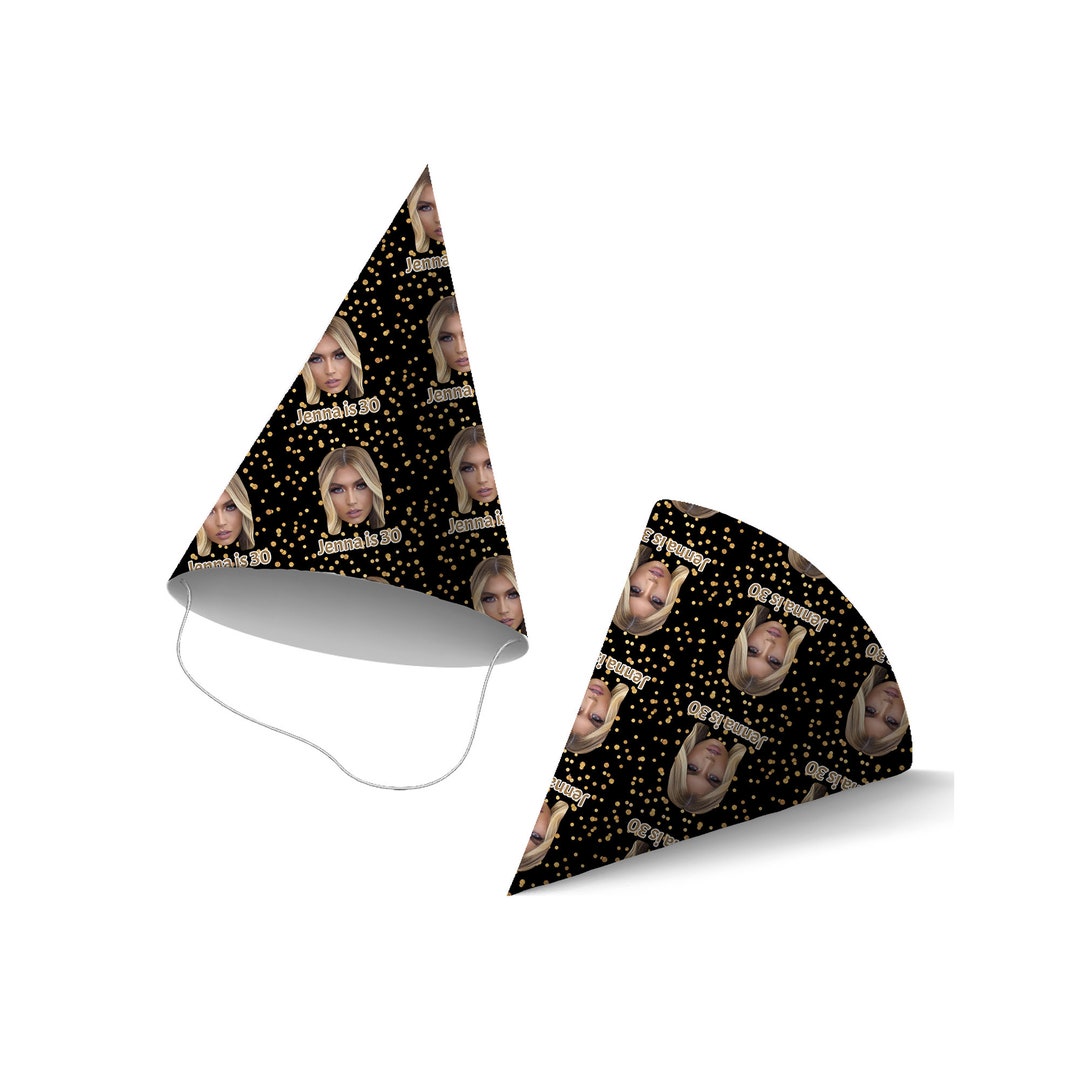 Personalised Party Hats, Your Face on A Hat, CUTOUT Ready, Party