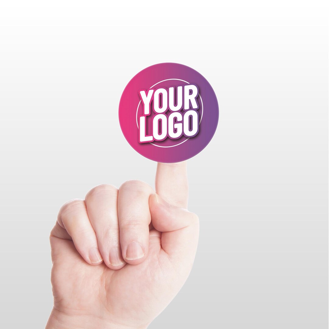 64mm Circle Labels - Personalised Custom Round Business Logo Stickers ...