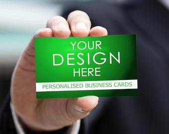 Personalised Business cards, own logo, business card, thank you, business card printing, FREE templates or upload your own