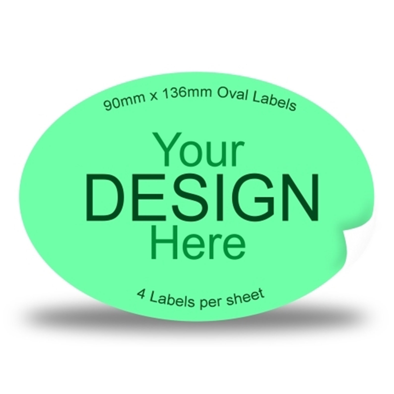 Custom Oval Labels/stickers 134mm X 95mm Personalised Etsy UK