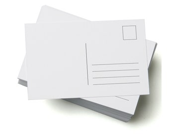 Blank postcards, size A6, 350gsm - Perfect for personalisation, colouring and crafting! Pack of 50 & Pack of 100! 350gsm - 105mm x 148mm