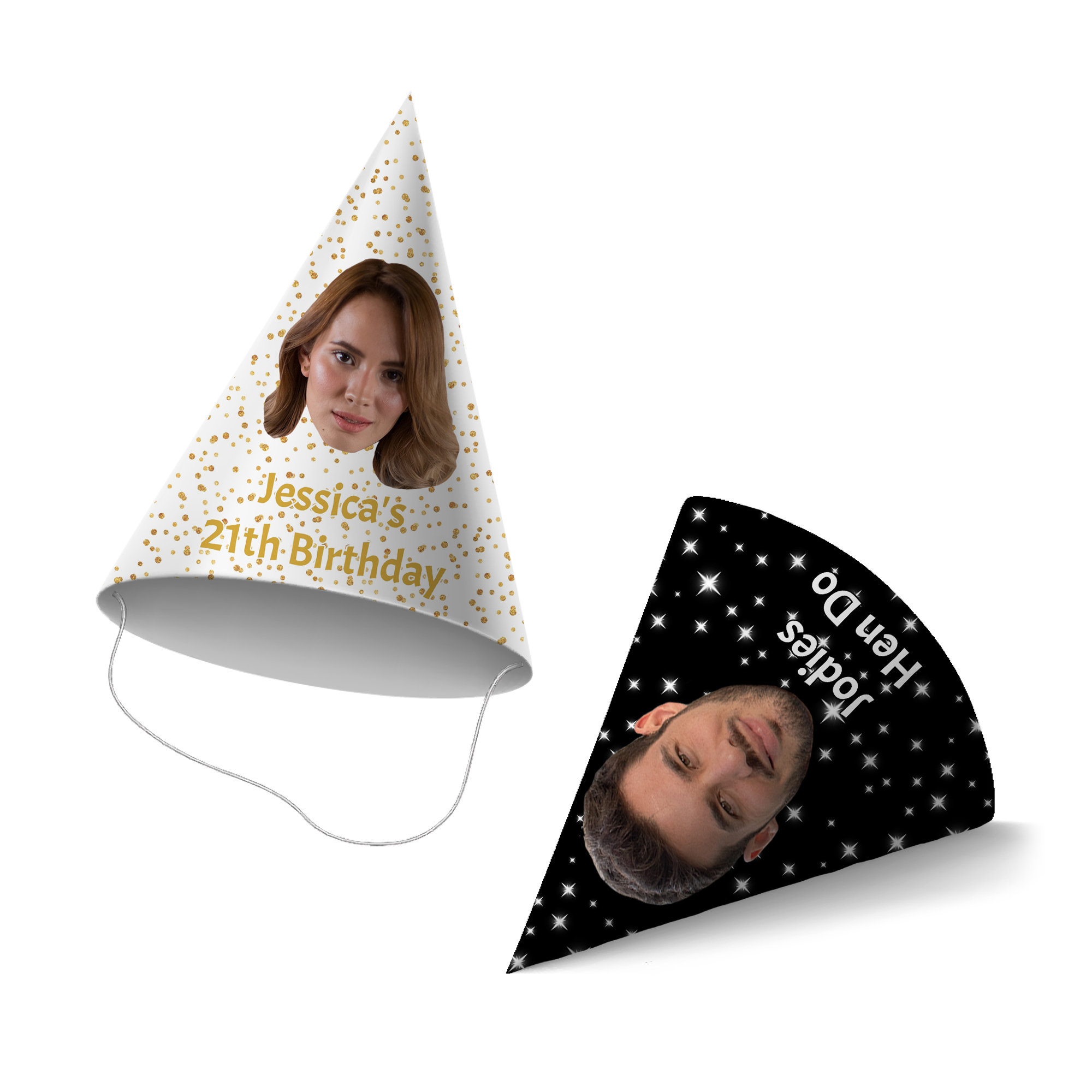 Personalised Party Hats Your Face on A Hat CUTOUT Ready Etsy UK