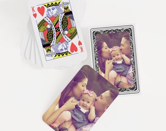 Personalised Playing Cards, Perfect Birthday Gift - Wedding Favours - Stocking Filler - 1st Anniversary Gift