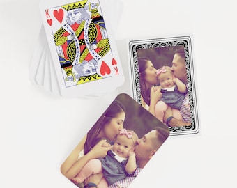Personalised Playing Cards, Perfect Birthday Gift - Wedding Favours - Stocking Filler - 1st Anniversary Gift