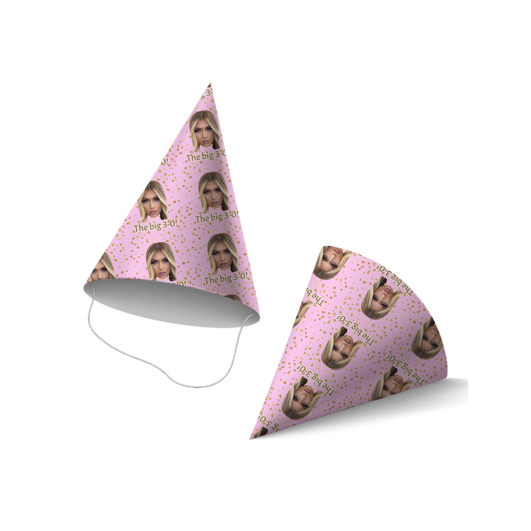 Personalised Party Hats, Your Face on A Hat, CUTOUT Ready, Party