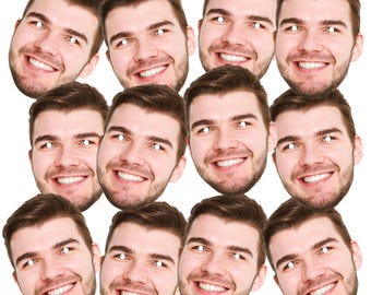 Personalised Groom Face Masks, Hen Party Cut Out Photo Masks, Funny Face Masks for Stag & Hen Do, Custom Party Accessory, Upload Your Photo