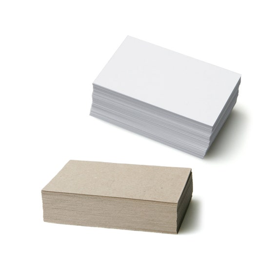 Blank Business Cards white 350gsm or Kraft card, Stamping