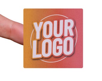 60mm Square Labels - Personalised Custom Business Logo Stickers, Thank You, Packaging, Wedding, Birthdays