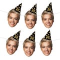 Custom Face Bunting with Party Hat & Age | Funny Personalised Birthday Banner