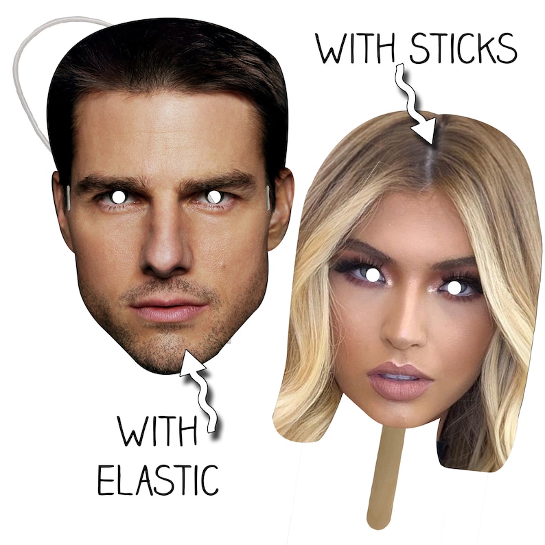 Personalised Photo Face Masks CUTOUT Party Accessory Hen Etsy UK