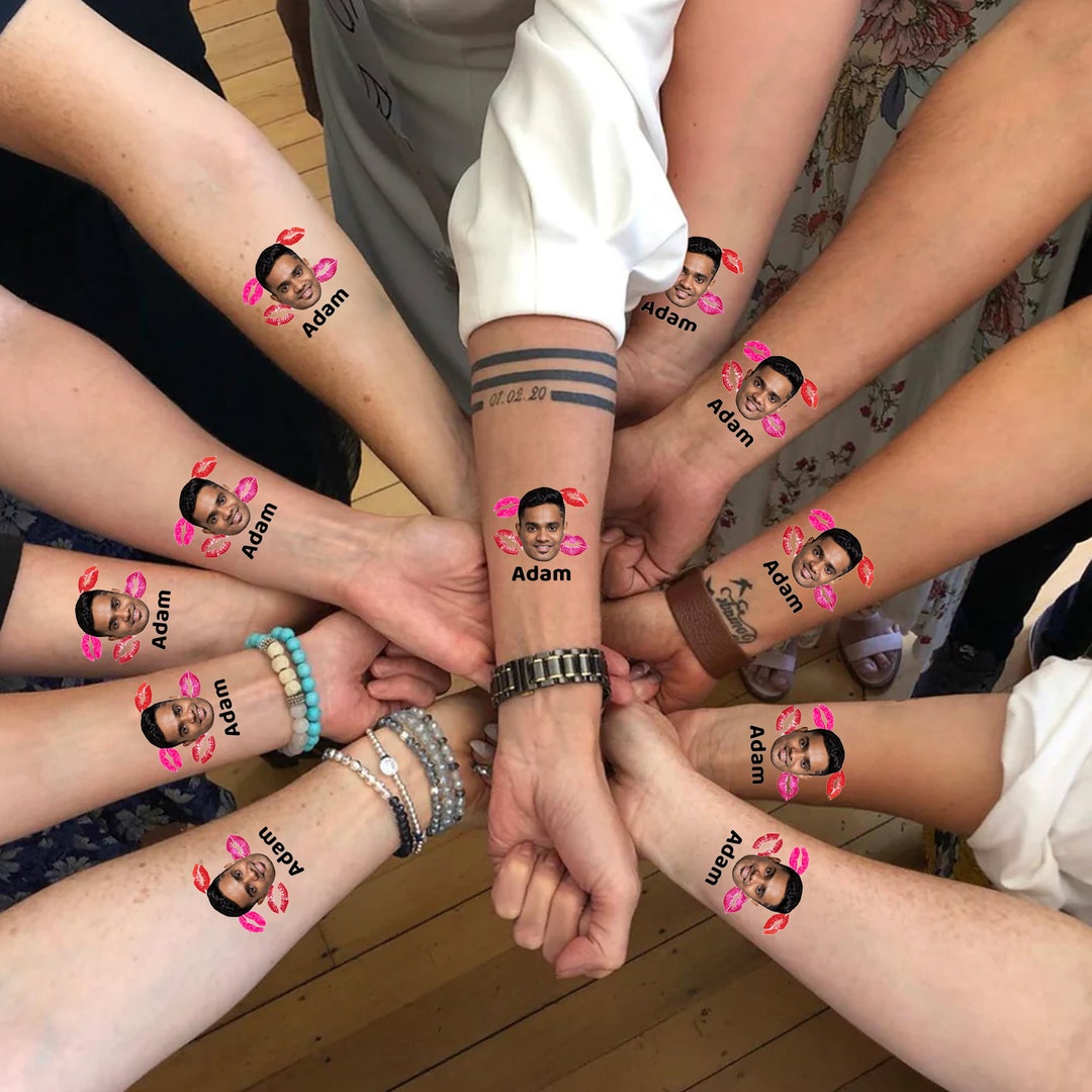 Hen Party Tattoos Kiss Design Custom Temporary Tattoos - Etsy UK