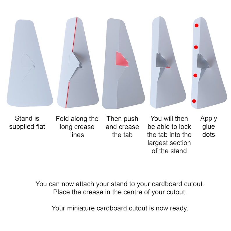 how to prepare your stand for your minature cardboard cutout