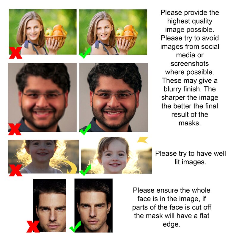 Personalised Photo Face Masks CUTOUT Party Accessory Hen Etsy UK