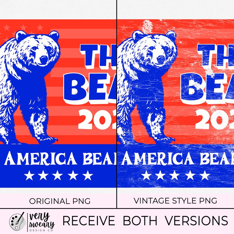 Bear PNG File for Sublimation Printing Etsy