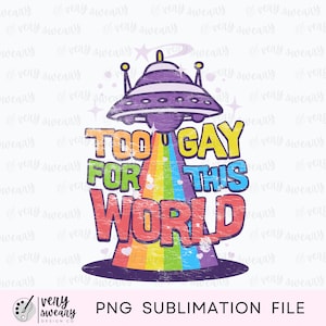 Retro Ästhetik Gay Pride PNG, Space Pun Pride Shirt PNG Design für Heat Press, LGBTQ Support Png für T-Shirts, Gay Pride Shirt Design