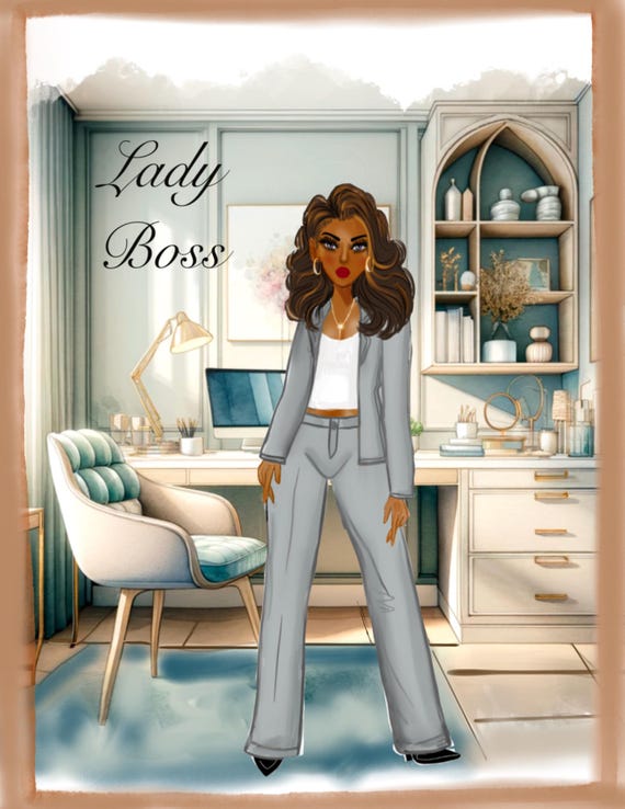 Digital illustration,Lady Boss