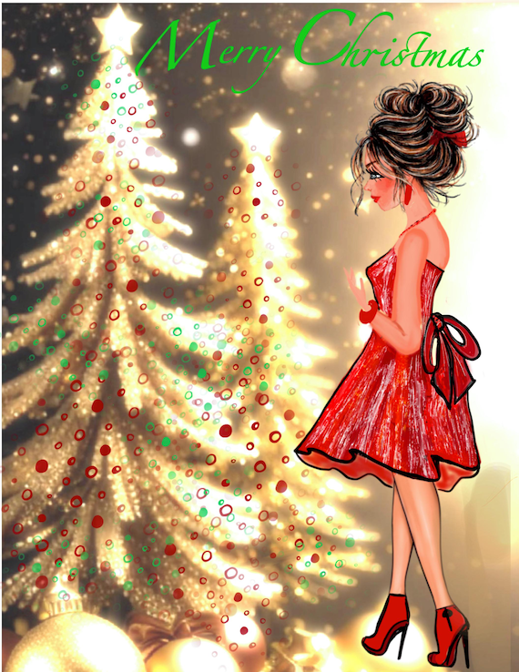 One of a kind hand made Christmas Card