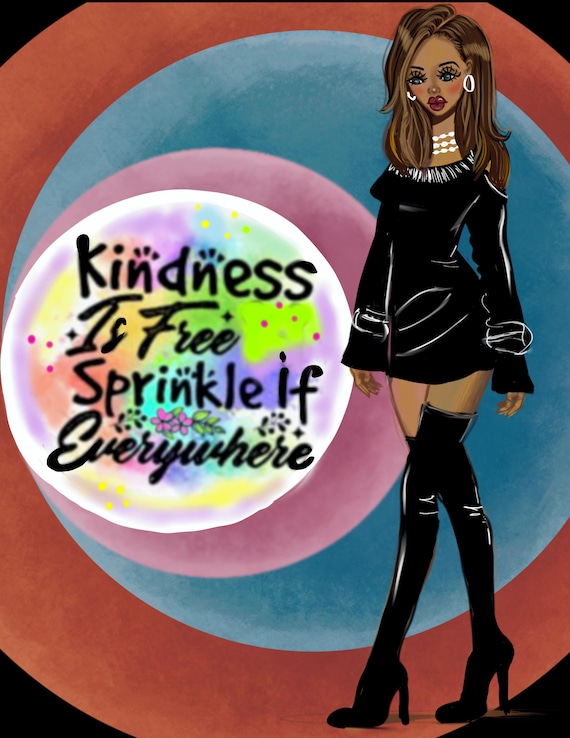 Digital illustration,encouraging quotes,African American handmade images