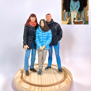 Realistisch 3D gepersonaliseerd familiebeeldje, perfect cadeau voor Sint-Jorisdag, verjaardagen, jubilea, een origineel, uniek en speciaal cadeau
