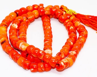 Real Red Coral Tasbih – 99 Islamic Prayer Beads Rosary